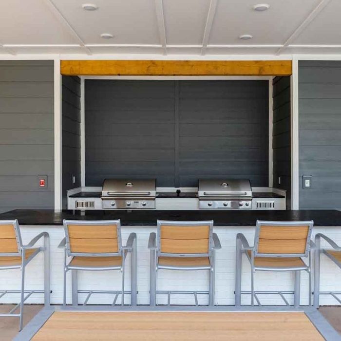 outdoor grilling area