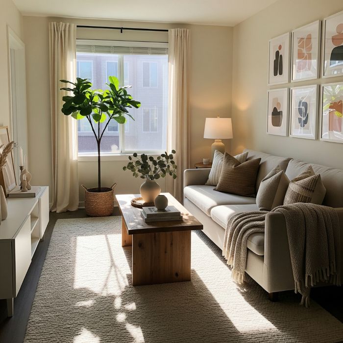 Sun shining into an apartment