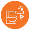toilet and sink plumbing fixtures icon