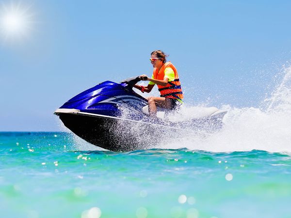 Person riding a jet ski