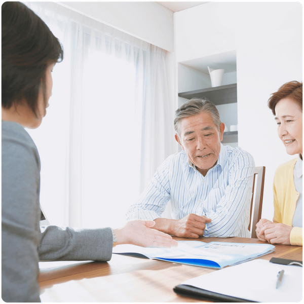 estate planning consultation with senior couple