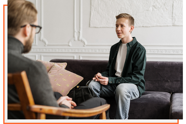 Young man in therapy Young man in therapy