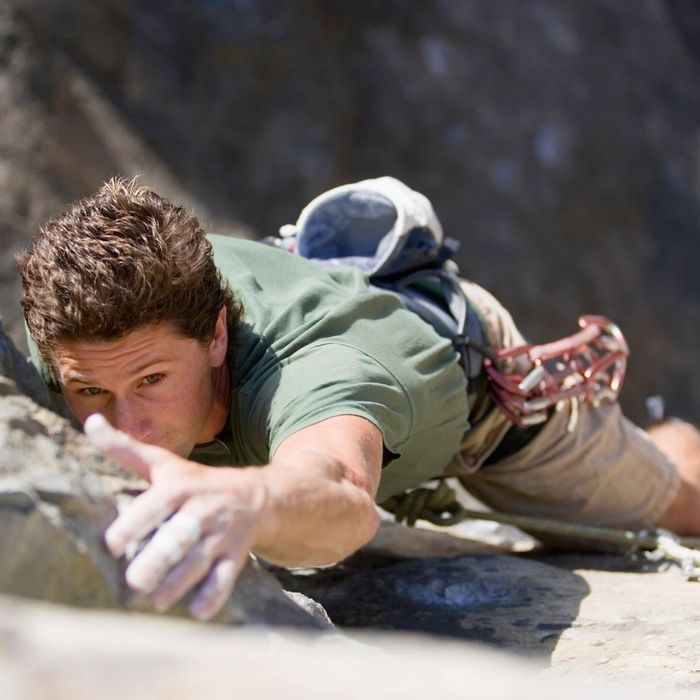 Person rock climbing