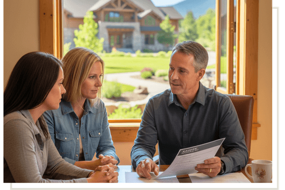 parents meeting with admissions counselor 