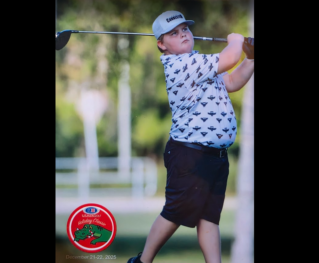 Junior golfer Brian Kelley competing in US Kids Golf tournament