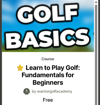 Warrior Golf Academy Beginner Course Cover