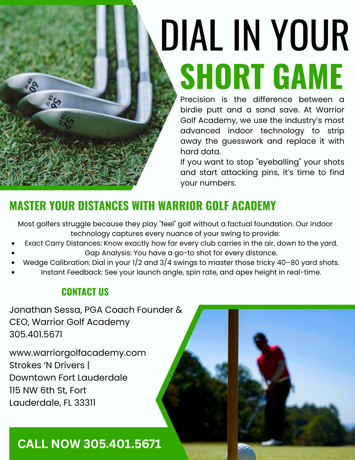 Short Game Golf Lessons Fort Lauderdale - Warrior Golf Academy