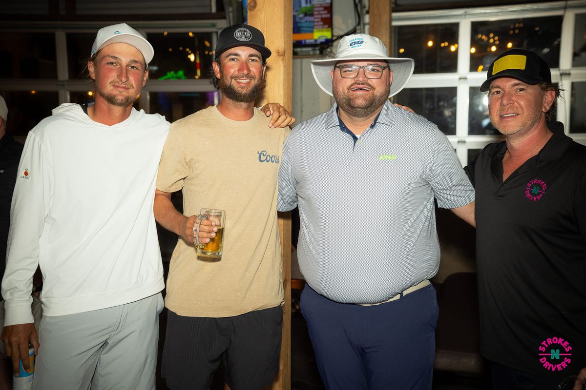 Men Socializing at Strokes N Drivers Golf Event