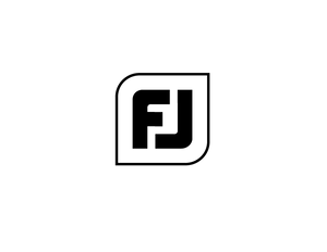 Black and white FootJoy logo featuring a stylized "FJ" monogram. FootJoy is a leading golf apparel and footwear brand, widely recognized for its high-performance golf shoes, gloves, and outerwear trusted by golfers worldwide. FootJoy Logo