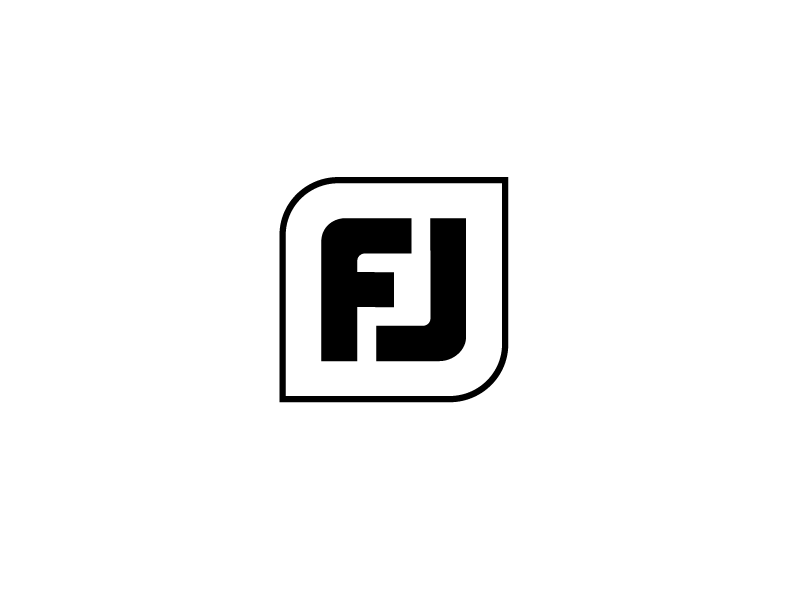 Black and white FootJoy logo featuring a stylized "FJ" monogram. FootJoy is a leading golf apparel and footwear brand, widely recognized for its high-performance golf shoes, gloves, and outerwear trusted by golfers worldwide. FootJoy Logo