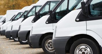 image of a fleet of vans