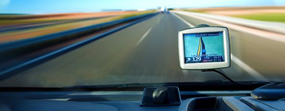 image of a GPS system mounted
