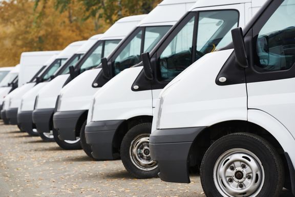 image of a fleet of vans