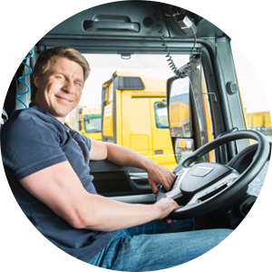 Image of man driving a truck