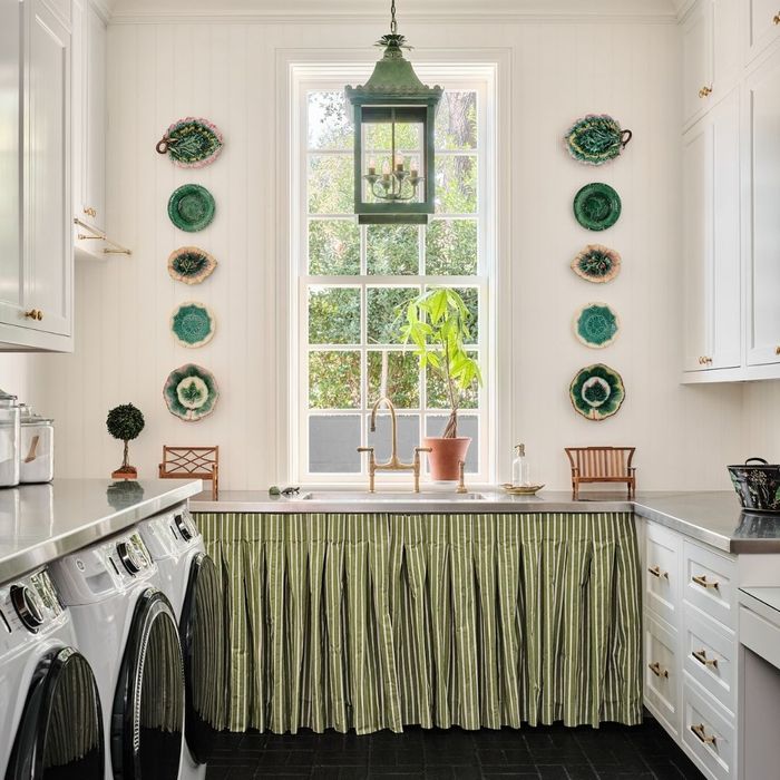 Interior of a sophistacted wash room