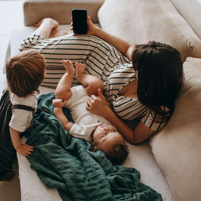 family in living space