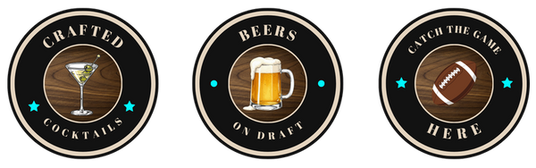 Crafted cocktails, Beers on draft, Catch the game here