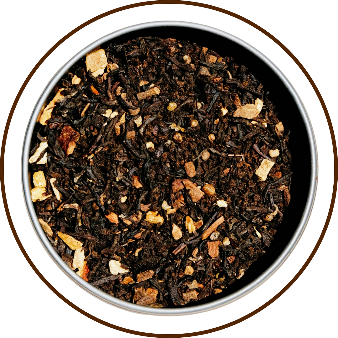 tea in round tin
