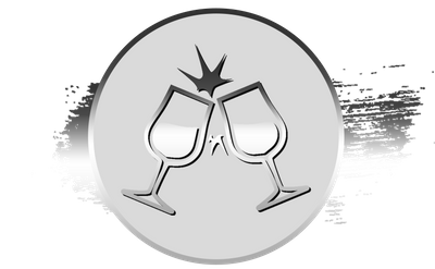 Icon of two glasses clinking together