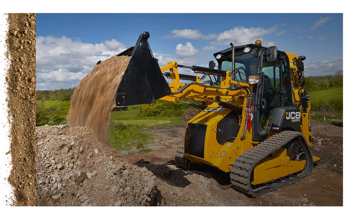 machinery dumping dirt onto dirt pile