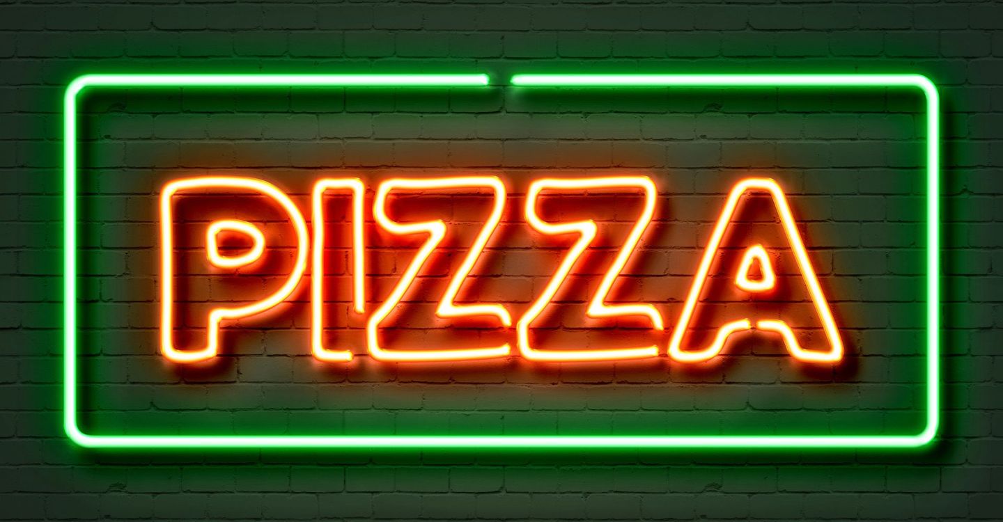 Neon Pizza Sign 
