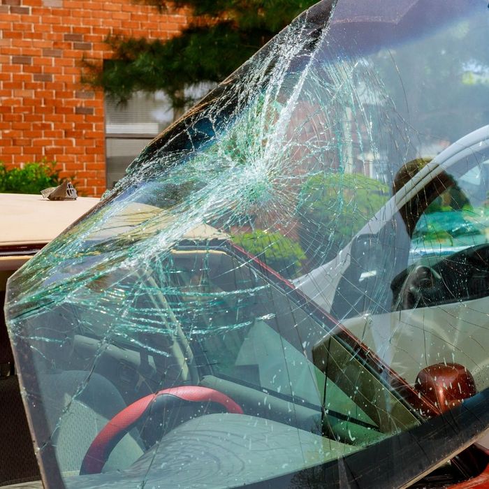 shattered windshield