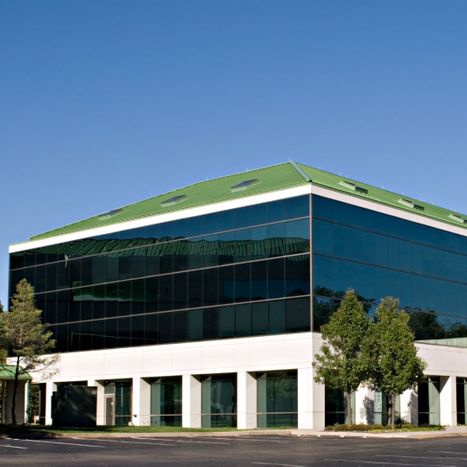 commercial building with tinted windows