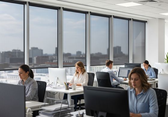 Modern office workspace