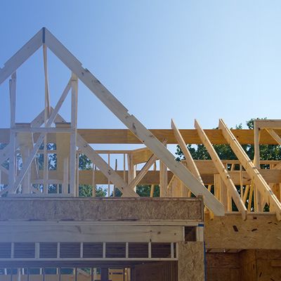 Frame to a house