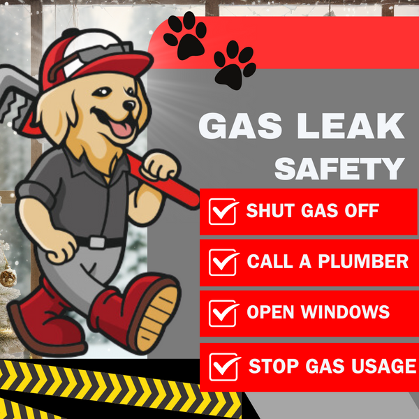 Illustration of gas leak safety