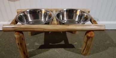 Custom dog bowl holders