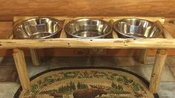 Custom dog bowl holders