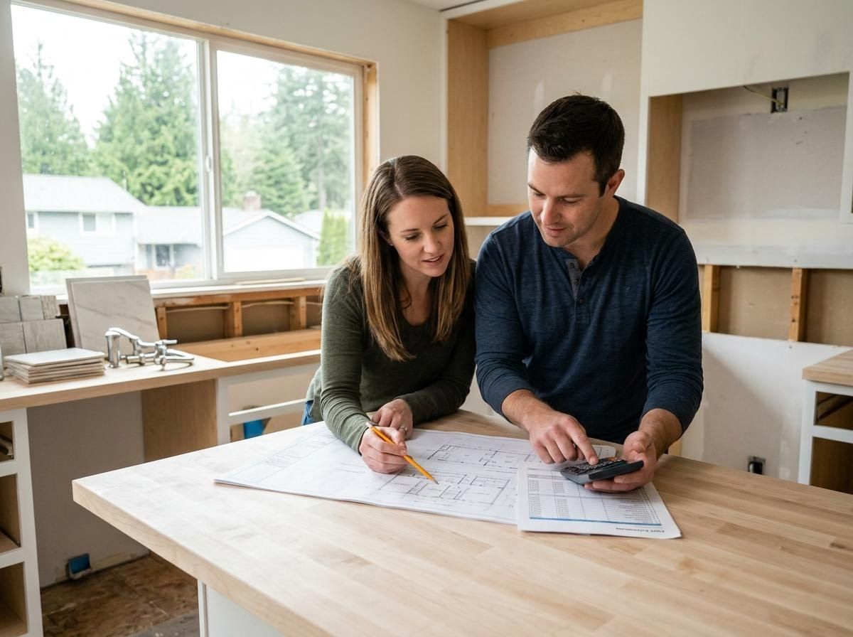 Couple Planning Kitchen Renovation Budget