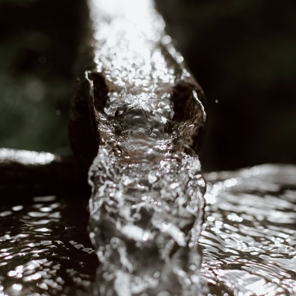 water running in gutters 