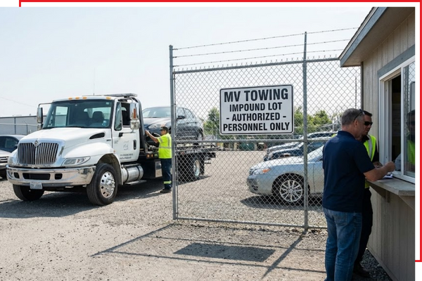 the MV Towing impound lot