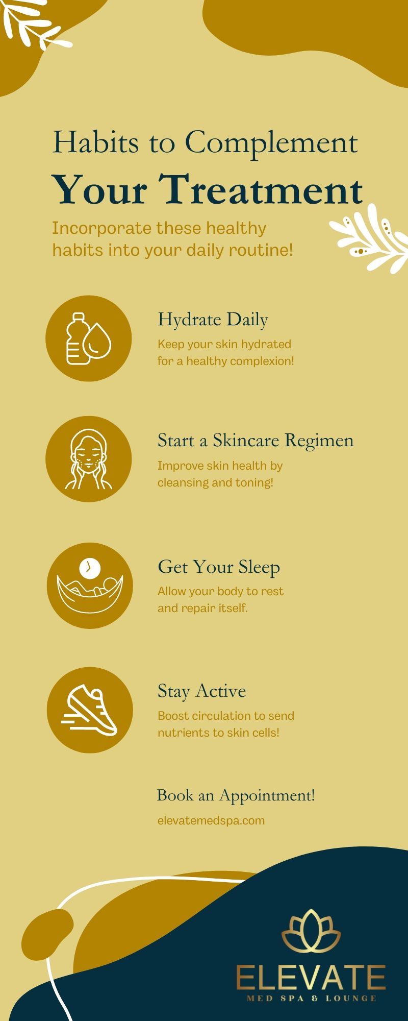 Graphic of 4 Daily Habits to Complement Your Medical Spa Experience