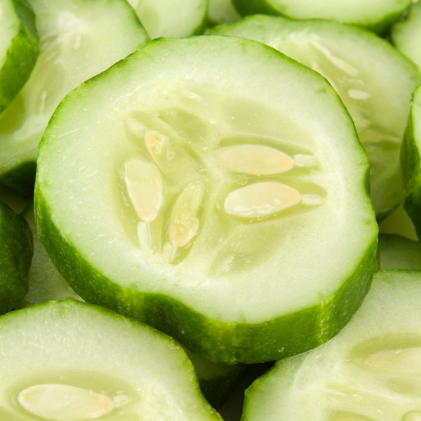 closeup of cucumber slice