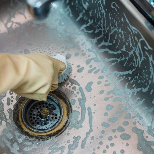 cleaning sink drain cleaning sink drain