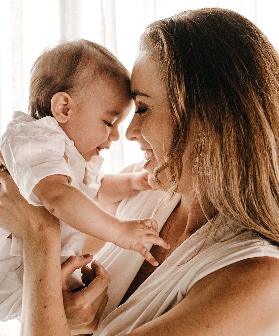 mother looking at baby