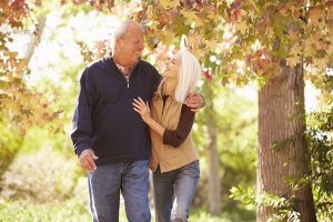 couple under trees