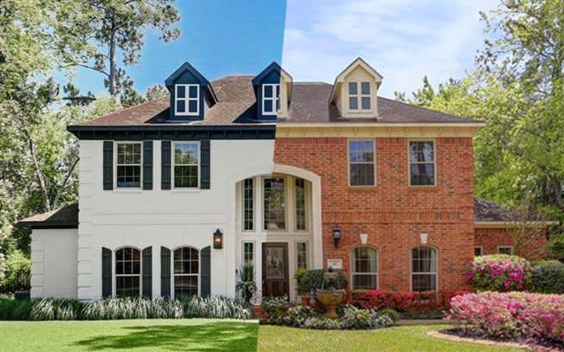 Before and After Home Exterior Before and After Home Exterior
