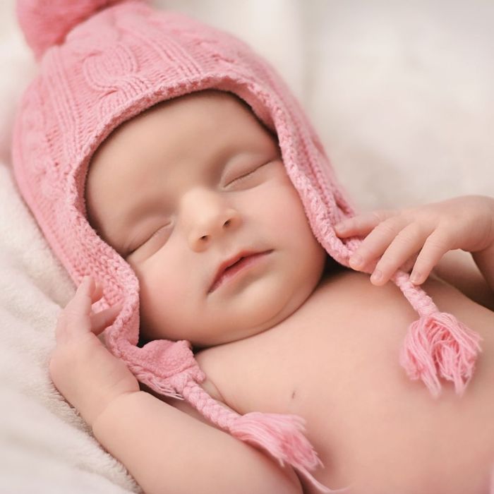 baby wearing a hat