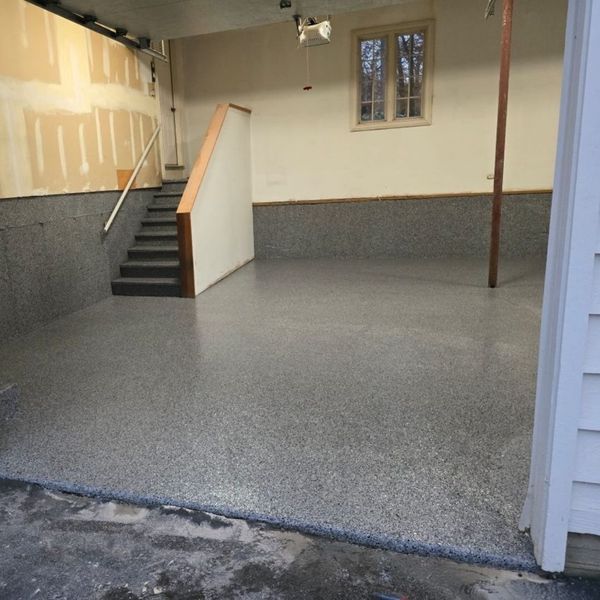 garage with coating up walls garage with coating up walls