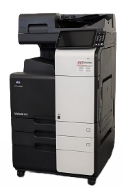 A Konica 300i monochrome copier for sale with black and white covers Konica Minolta Bizhub 300i