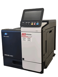 A Konica C4000i desktop color printer for sale with black and white covers Konica Minolta Bizhub C4000i