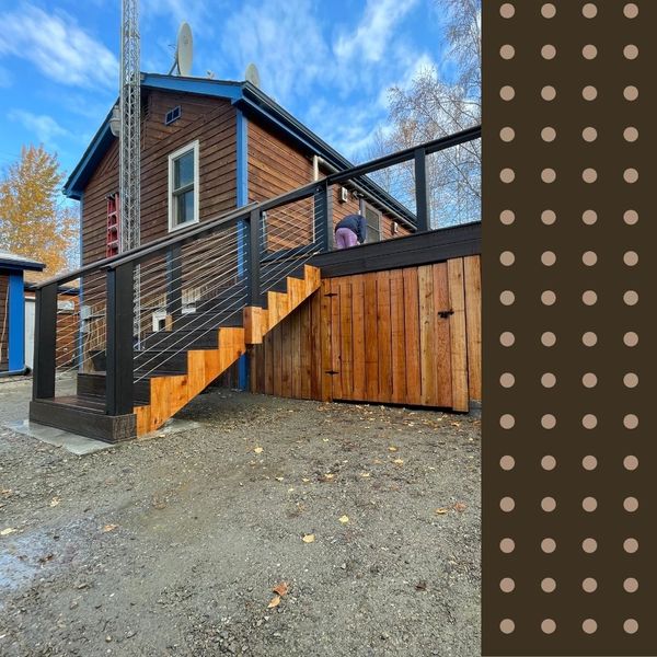 outside of a house and deck