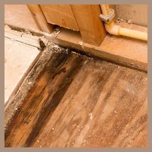 water damage on floor