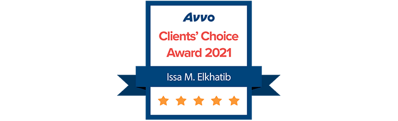 avvo clients' choice award 2021 - issa m. elkhatib