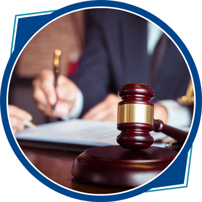 attorney writing, gavel
