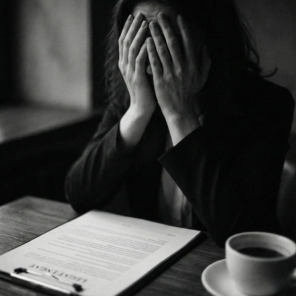 Person showing emotional distress representing sudden passion and legal provocation.